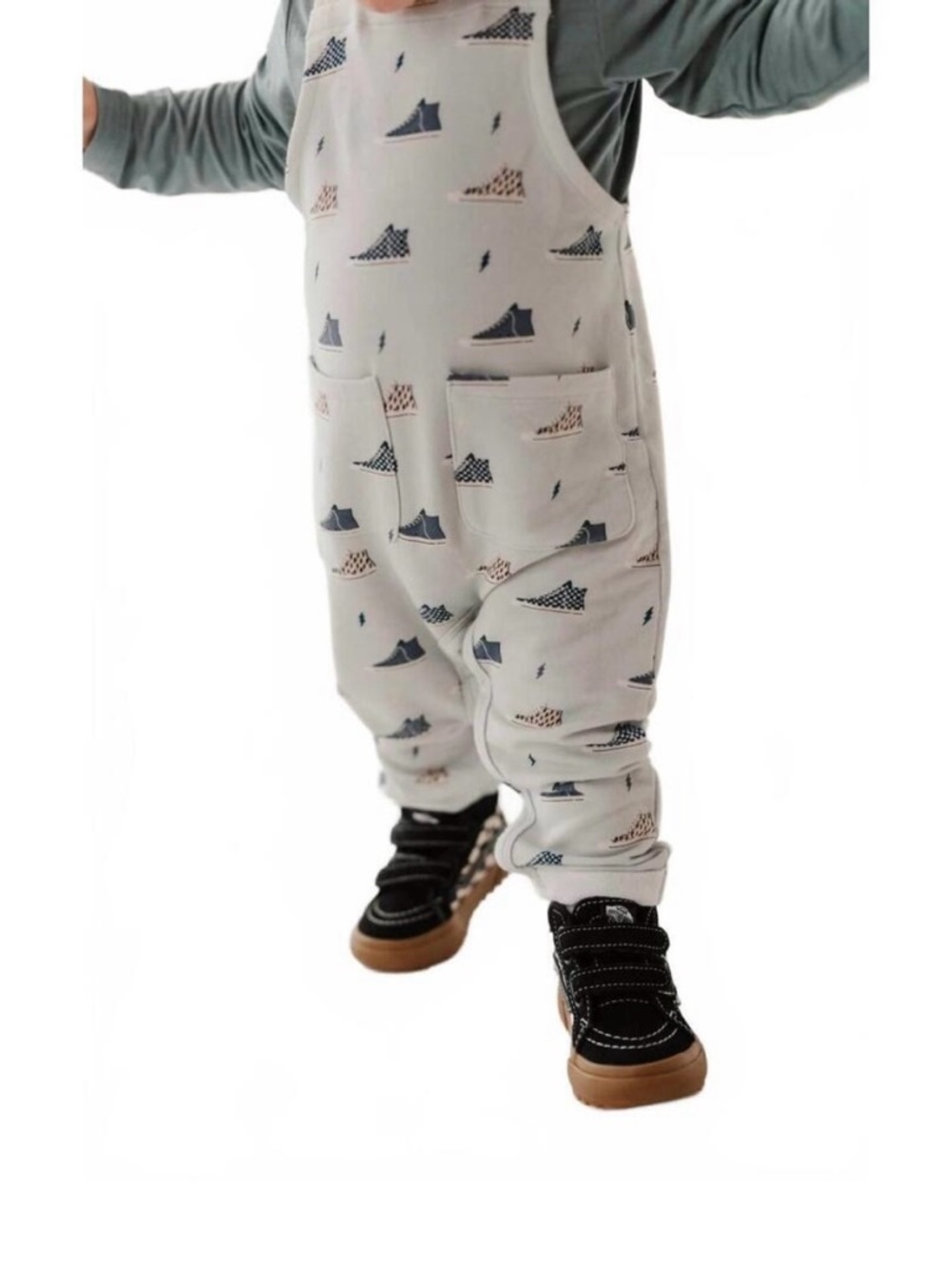 Baby Sprouts Pocket Overalls- Sneakers